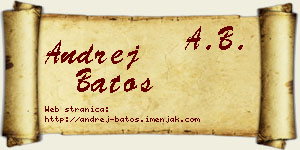 Andrej Batos vizit kartica